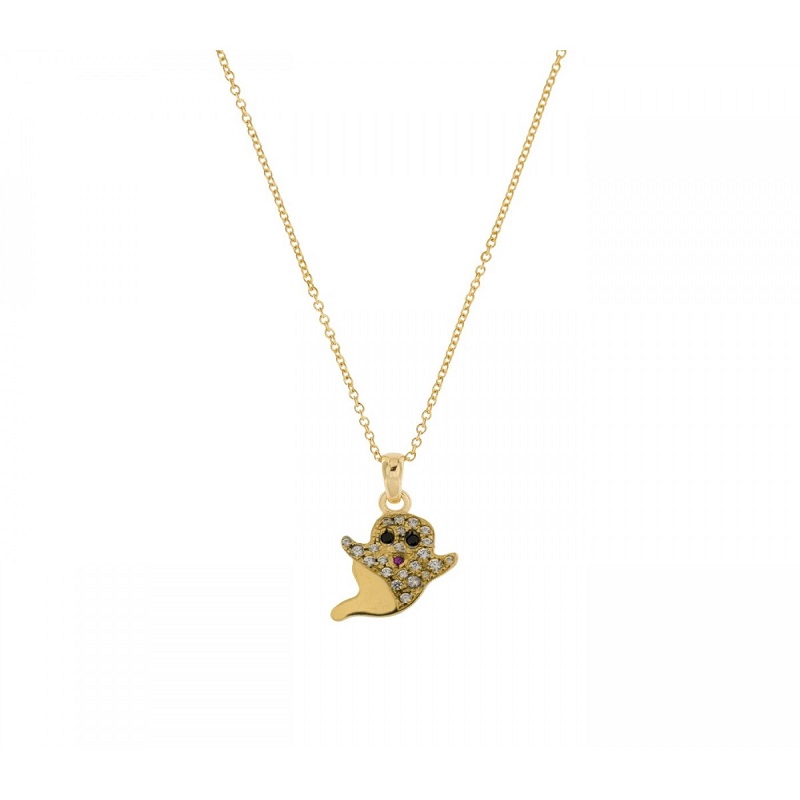 girocollo-rue-des-mille-donna-ciondolo-fantasma-con-zirconi-gold-0 Collana Donna Rue Des Mille Collezione Stardust Tales GRZ007FANTAU - immagine 1