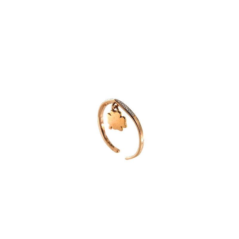 Anello da donna regolabile con quadrifoglio Freddy FJ-40011