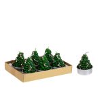 Tealight Albero Natale 6PZ Bianchi Dino XC038